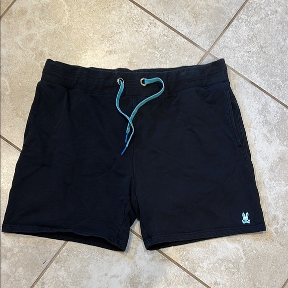 Psycho Bunny Black French Terry Fleece Sweats Shorts XXL men’s - Picture 1 of 9